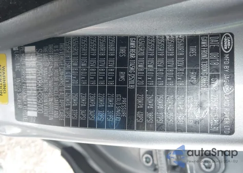 2019 Land Rover Range Rover Evoque Landmark Edition/Se Premium из США, поврежденный, VIN SALVC2RX8KH329700